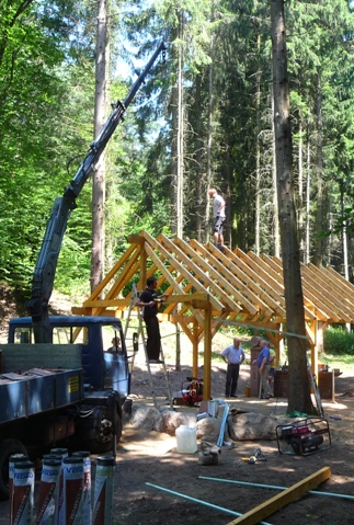 Errichtung der Waldkapelle St.-Jost in Fischbachtal